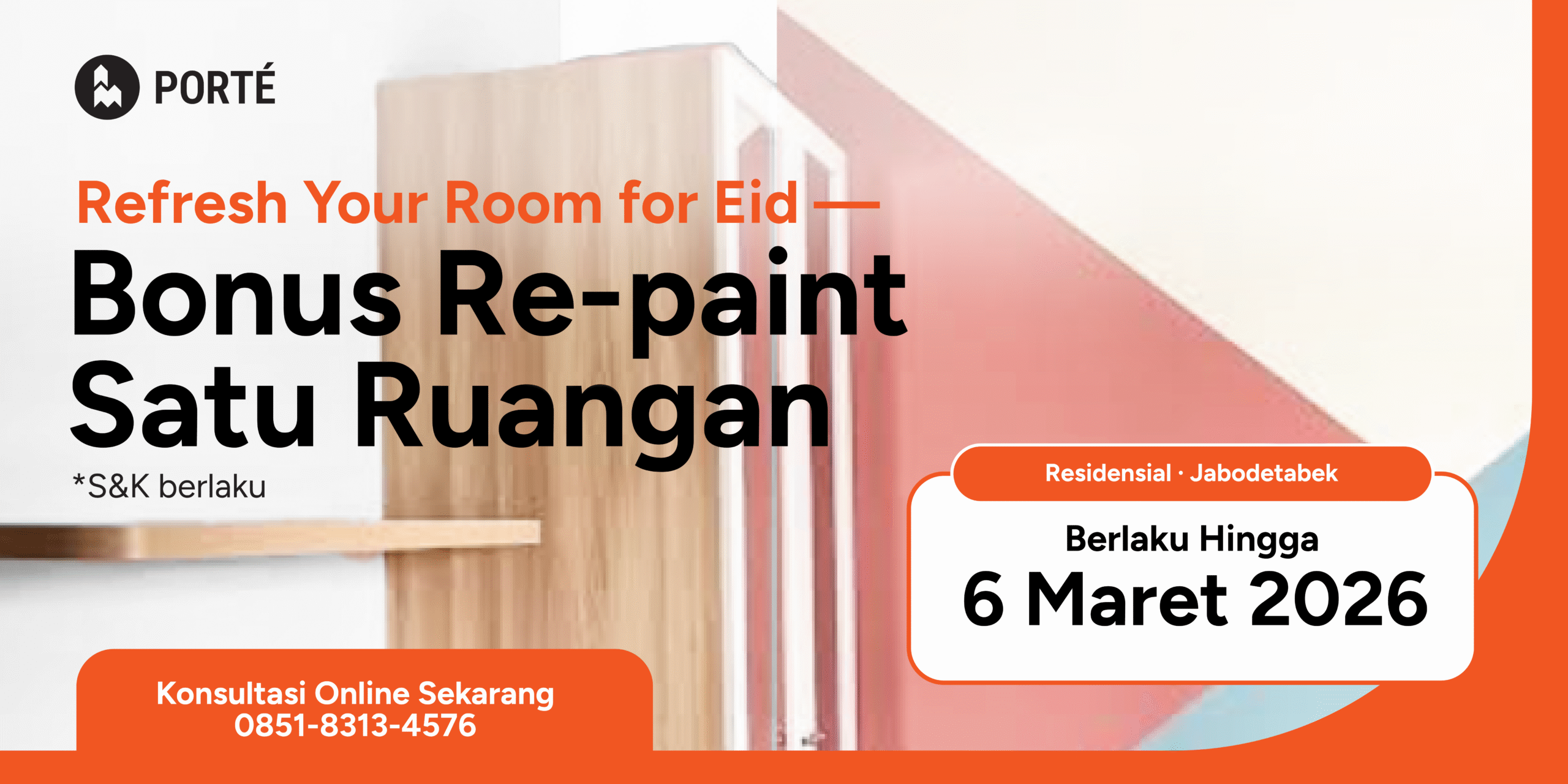 Special Offer: Gratis Cat Interior 1 Ruangan